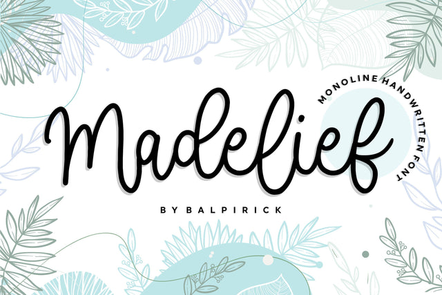 Madelief monoline handwritten font Font Balpirick 