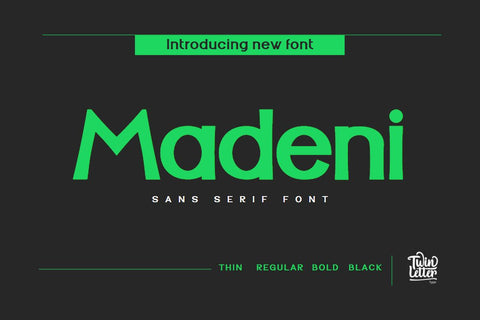 Madeni Font twinletter 