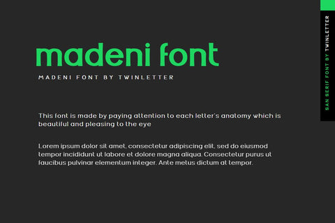 Madeni Font twinletter 