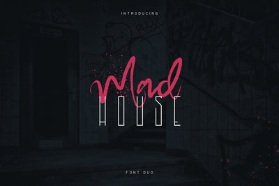 Madhouse font duo + Extra Font VPcreativeshop 
