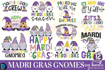 Madri Gras Gnome SVG Bundle SVG DESIGNISTIC 