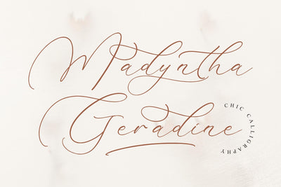 Madyntha Geradine - Chic Calligraphy Font Storytype Studio 