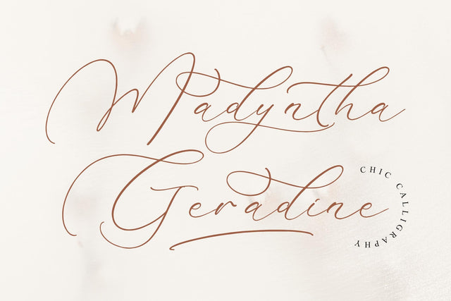 Madyntha Geradine - Chic Calligraphy Font Storytype Studio 