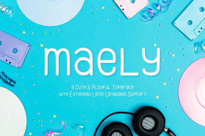 Maely | A Cute & Playful Typeface Font TypeFairy 