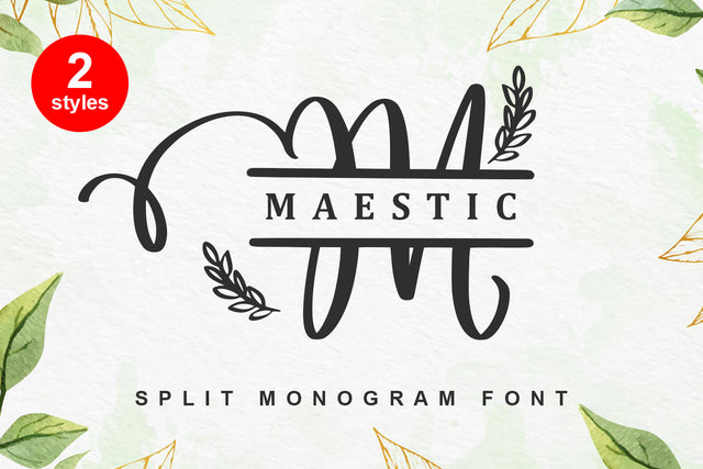 Maestic Monogram Font Abo Daniel Studio 