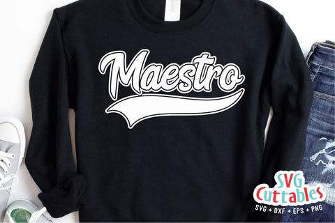 Maestro svg - Teacher svg - Teacher Cut File - Maestro Swoosh - svg - dxf - eps - png - Cut File - Silhouette - Cricut - Digital File SVG Svg Cuttables 