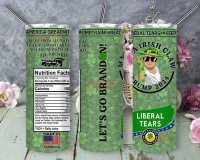 Maga Irish Claw Tumbler Design, Let's Go Brandon 20oz Tumbler Png, St. Patrick's Day Trump Sublimation Design, Shamrock Tumbler Wrap, Instant Download Sublimation DesignSVG 