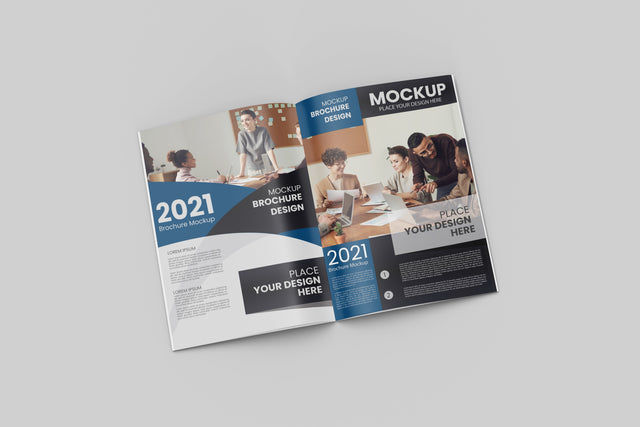 Magazine and brochure PSD mockup Mock Up Photo Mrletters 