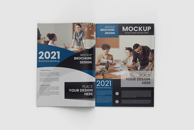 Magazine and brochure PSD mockup Mock Up Photo Mrletters 