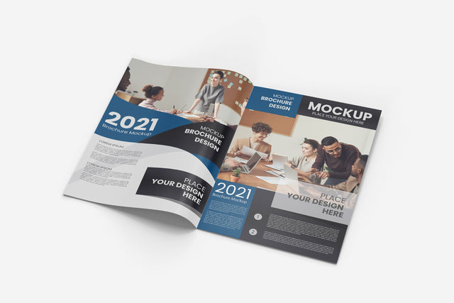 Magazine and brochure PSD mockup Mock Up Photo Mrletters 