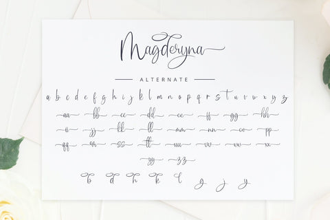 Magderyna - Modern Calligraphy Font Font Alpaprana Studio 
