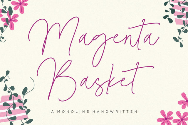 Magenta Basket Font Font Balpirick 