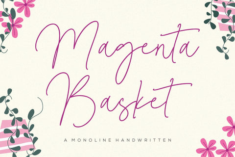 Magenta Basket Font Font Balpirick 