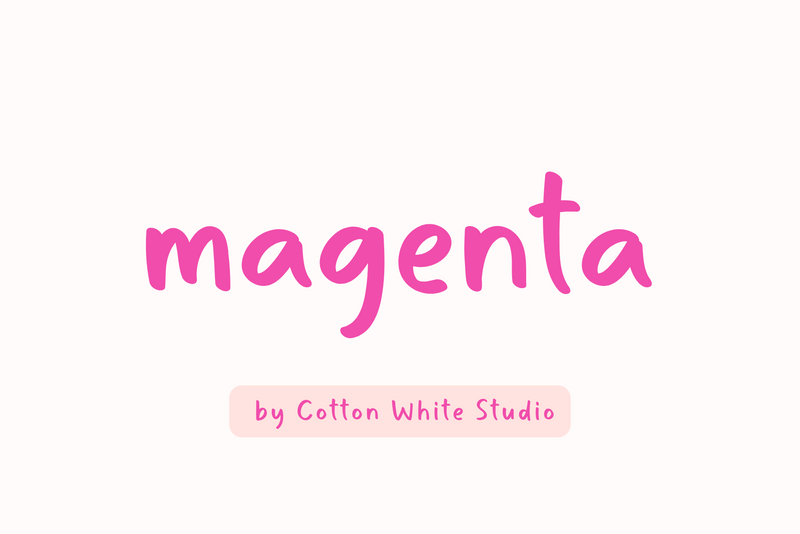 Magenta Font Cotton White Studio 