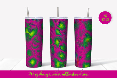 Magenta Green Abstract Tumbler Wrap Sublimation Sublimation LaBelezoka 