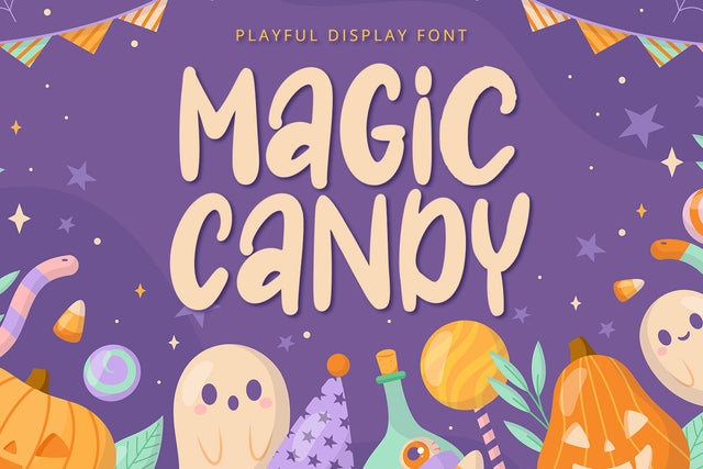 Magic Candy - Playful Display Font Font Alpaprana Studio 
