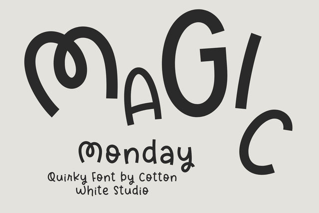 Magic Monday Font Cotton White Studio 