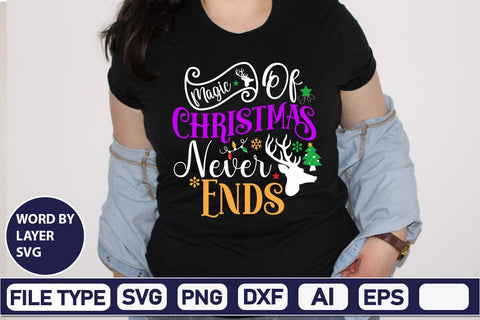 Magic Of Christmas Never Ends SVG Cut File SVG DesignPlante 503 
