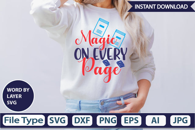 Magic On Every Page SVG Cut File SVG DesignPlante 503 