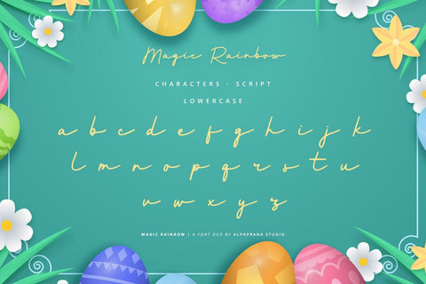 Magic Rainbow - Font Duo Font Alpaprana Studio 
