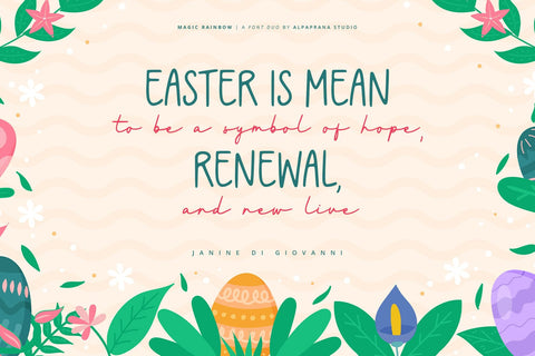 Magic Rainbow - Font Duo Font Alpaprana Studio 