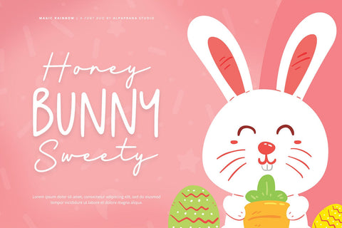 Magic Rainbow - Font Duo Font Alpaprana Studio 