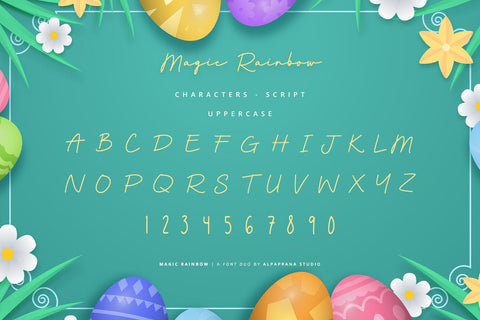 Magic Rainbow - Font Duo Font Alpaprana Studio 