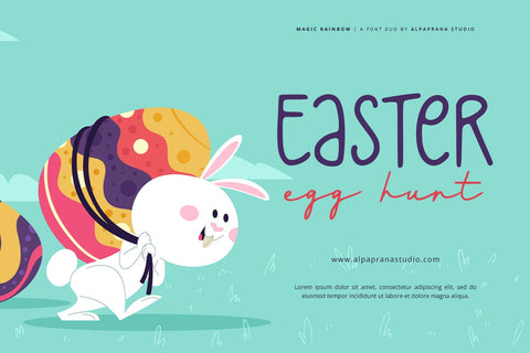 Magic Rainbow - Font Duo Font Alpaprana Studio 