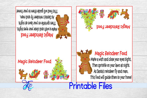 Magic Reindeer Food Bag Topper 3D Paper Family Creations 