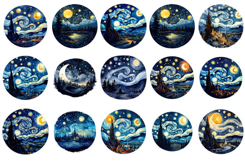 Magic Starry Night Clipart Sublimation Regulrcrative 