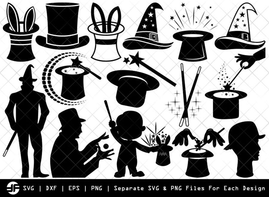 Magic Show Svg Files Magic SVG | Magic Silhouette Bundle | SVG Cut File - So Fontsy