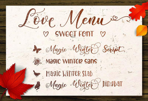 Magic Winter Font Trio & Extras Font studioalmeera 