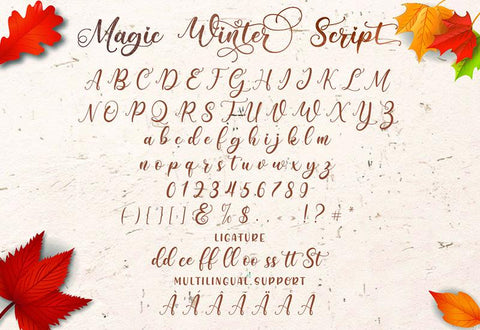 Magic Winter Font Trio & Extras Font studioalmeera 