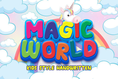 MAGIC WORLD Font Mozarella 