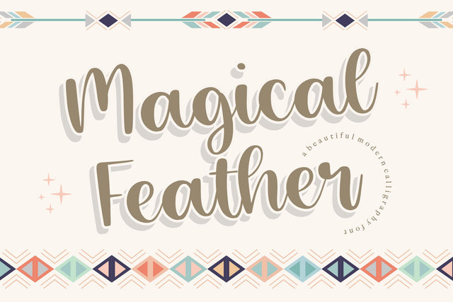 Magical Feather Beautiful Modern Calligraphy Font Font Balpirick 
