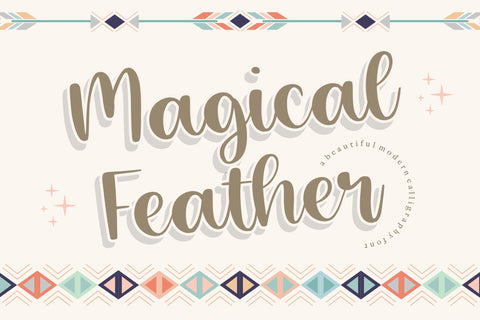 Magical Feather Beautiful Modern Calligraphy Font Font Balpirick 