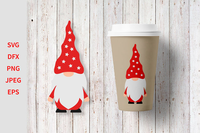 Magical gnome. Cartoon Nordic Gnomie. Christmas or Valentine SVG LaBelezoka 