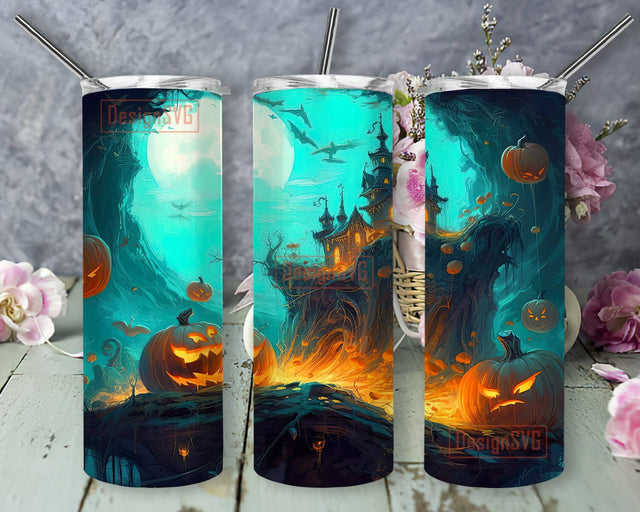 Magical Pumpkin 20oz Skinny Tumbler Png, Halloween Tumbler, Witchy Tumbler, Fall Tumbler Png, Pumpkin Tumbler Design File, Sublimation Png Sublimation DesignSVG 