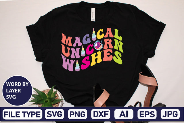 Magical Unicorn Wishes SVG Cut File SVG DesignPlante 503 