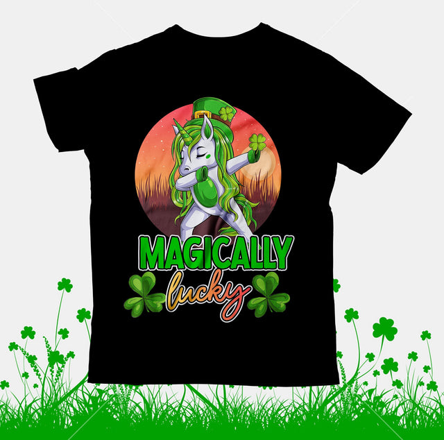 Magically Lucky SVG Cut File , Magically Lucky Sublimation PNG, Magically Lucky T-Shirt Design SVG BlackCatsMedia 