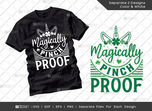 Magically Pinch Proof SVG Cut File | Irish Shamrock Svg | St Patricks Day Unicorn Svg | St Patricks Day Svg | T-shirt Design SVG ETC Craft 