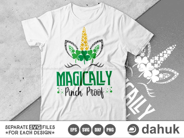 Magically Pinch Proof svg, St. Patrick's Day svg, Saint patrick's Day svg, Unicorn svg, Shamrock svg SVG dahukdesign 