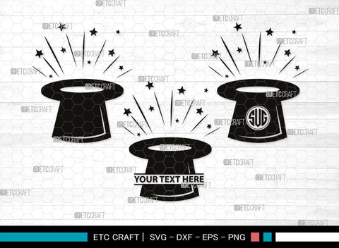 Magician Svg, Magic Monogram, Magician Magic Hat silhouette, Magician Magic Hat Svg, Magic Silhouette, Magic SVG, Magic Hat Svg, SB00379 SVG ETC Craft 