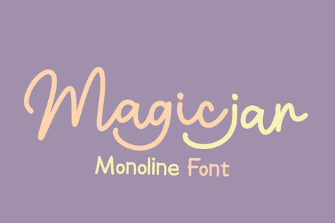 Magicjar - monoline font Font letterbeary 