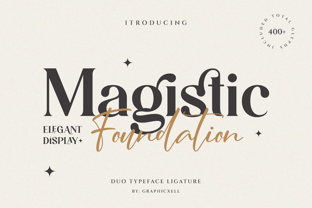 Magistic - Duo Ligature Typeface Font Graphicxell 