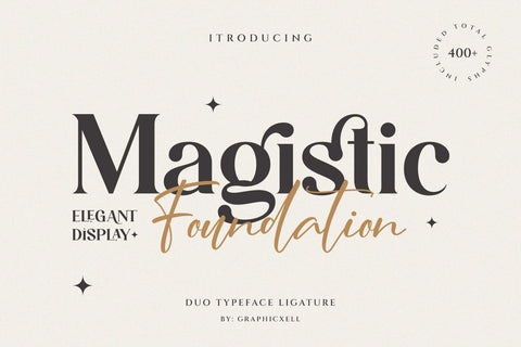 Magistic - Duo Ligature Typeface Font Graphicxell 