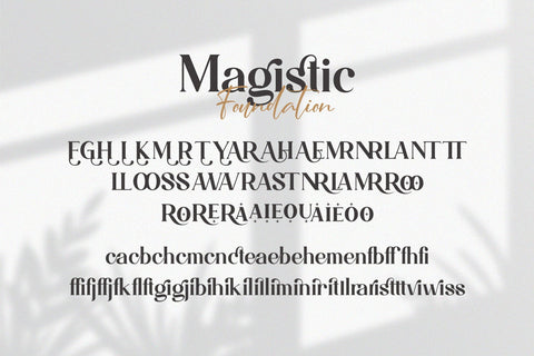 Magistic - Serif Ligature Typeface Font Graphicxell 