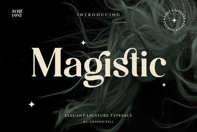 Magistic - Serif Ligature Typeface Font Graphicxell 