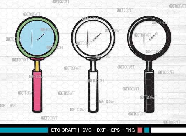 Magnifying Glass Clipart SVG, Magnifying Glass Svg, Magnifier Svg, Detective Glass Svg, Spy Glass Svg, Magnifying Glass Clipart SVG ETC Craft 
