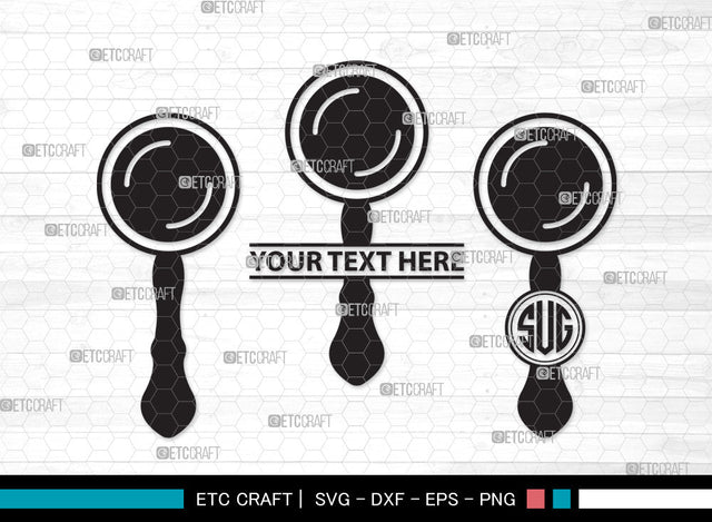 Magnifying Glass Monogram SVG, Magnifying Glass Svg, Magnifier Svg, Detective Glass Svg, Spy Glass Svg, Magnifying Glass Monogram SVG ETC Craft 